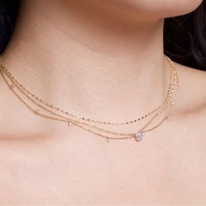 Stone and Strand 14k yellow gold sparkle chain necklace